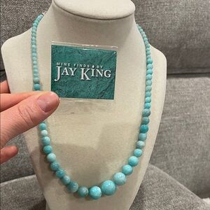 Jay King Aqua Blue Beaded Necklace